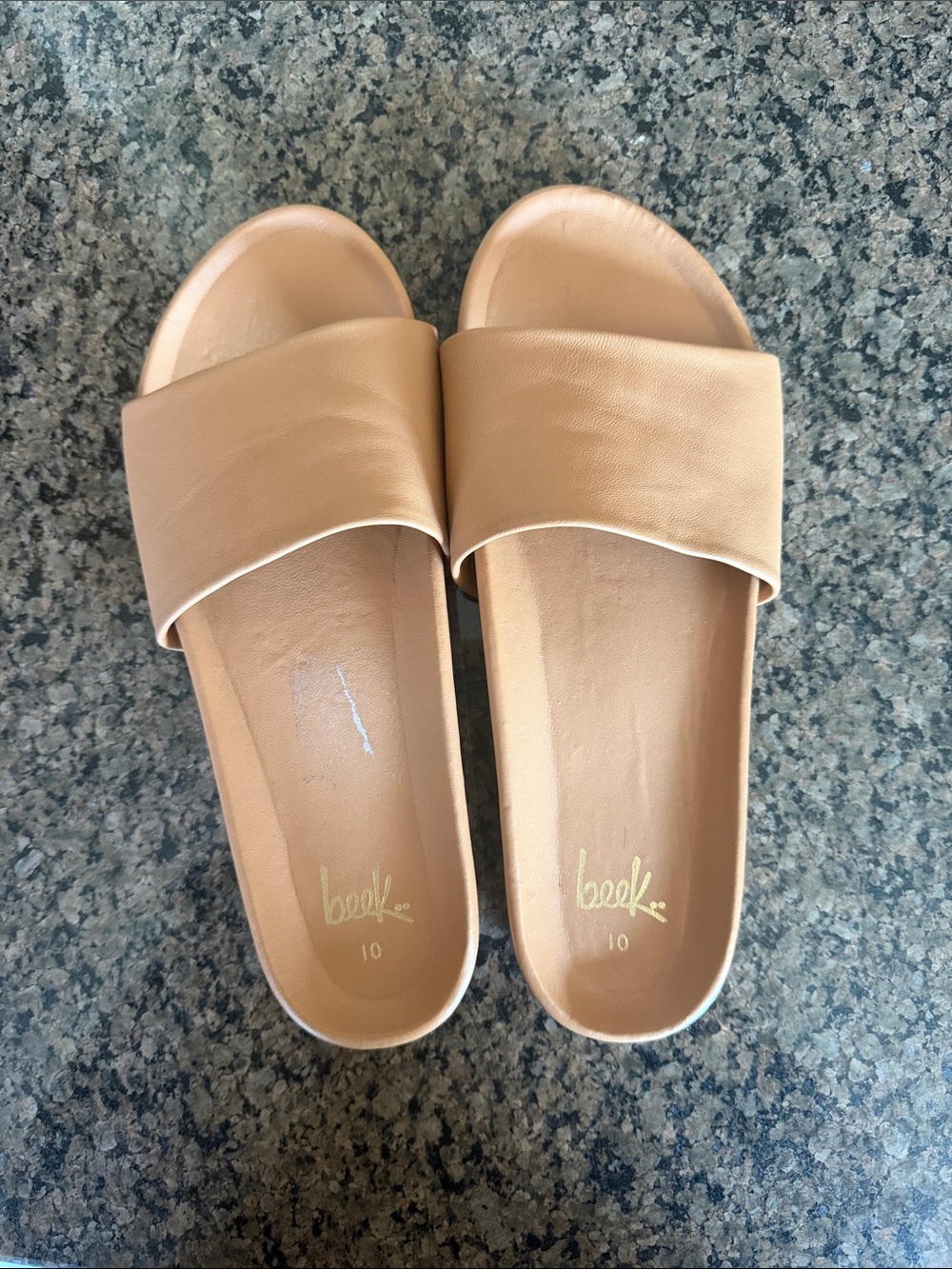 Beek Slide Sandals in Tan - Women's Casual Slip-On